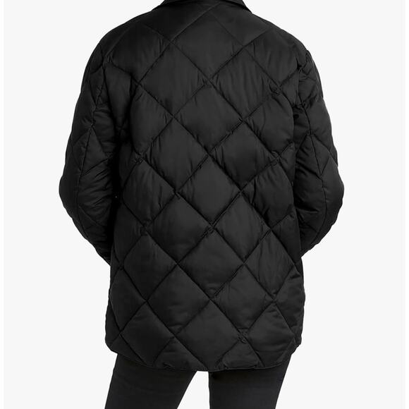 HFX Quilted Lightweight Coat Jacket Chest Patch Pockets Snap Front Size M - Picture 3 of 11